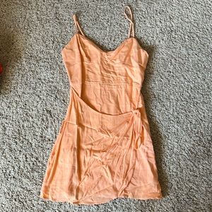 Womens Gianni Bini orange sherbet linen tank mini dress sz M